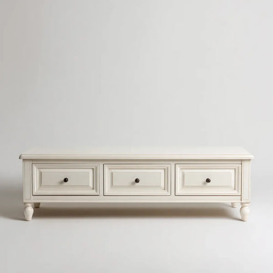 Mobile TV bianco con 3 cassetti in MDF rettangolare 180 x 45 x 60 cm